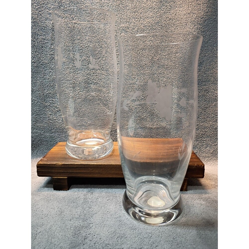 Princess House Heritage Crystal Cooler Glasses Set 2 20oz 7¼" Original Labels - Picture 2 of 8
